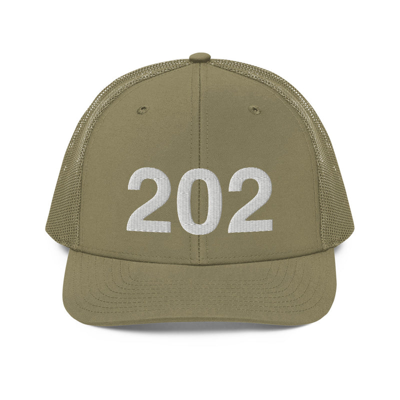 202 Washington DC Area Code Richardson 112 Trucker Hat