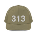 313 Detroit MI Area Code Richardson 112 Trucker Hat