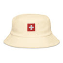 Switzerland Flag Terry Cloth Bucket Hat
