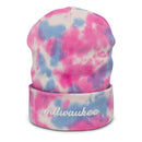 Cursive Milwaukee Tie Dye Beanie