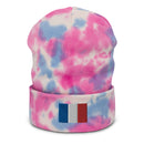 France Flag Tie Dye Beanie