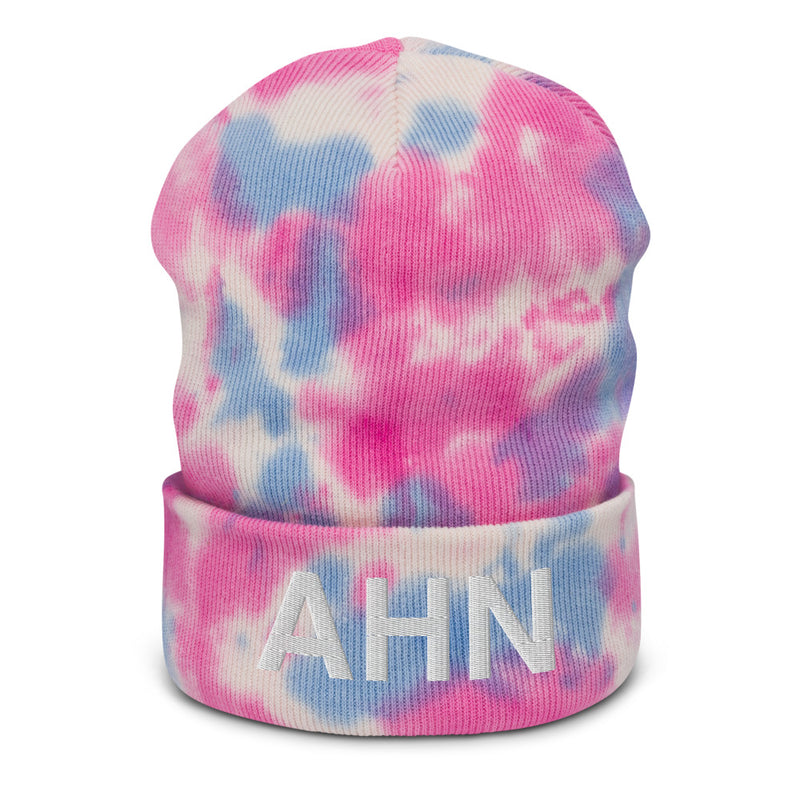 AHN Athens GA Airport Code Tie Dye Beanie