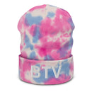 BTV Burlington Airport Code Tie Dye Beanie