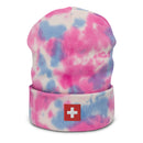 Switzerland Flag Tie Dye Beanie