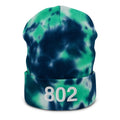 802 Vermont Area Code Tie Dye Beanie