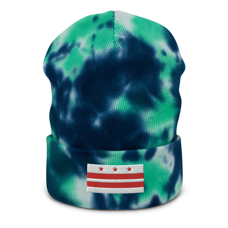 Washington DC Flag Tie Dye Beanie