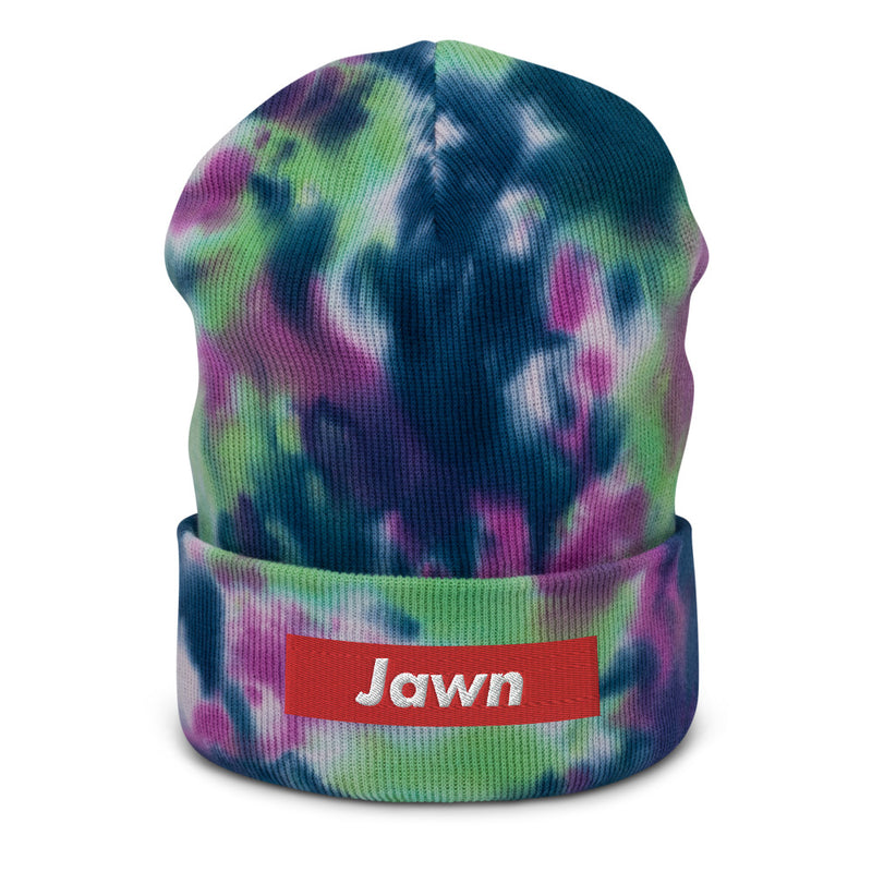 Philadelphia Jawn Box Logo Tie Dye Dad Beanie