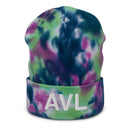 AVL Asheville NC Airport Code Tie Dye Beanie