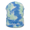 Cursive Asheville NC Tie Dye Beanie