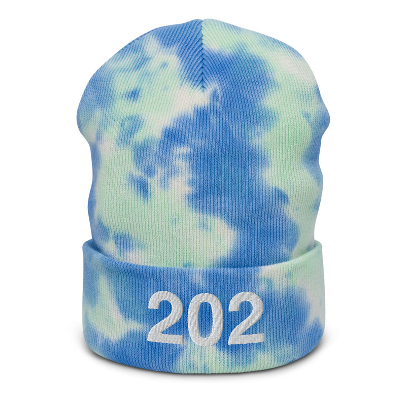 202 Washington DC Area Code Tie Dye Beanie