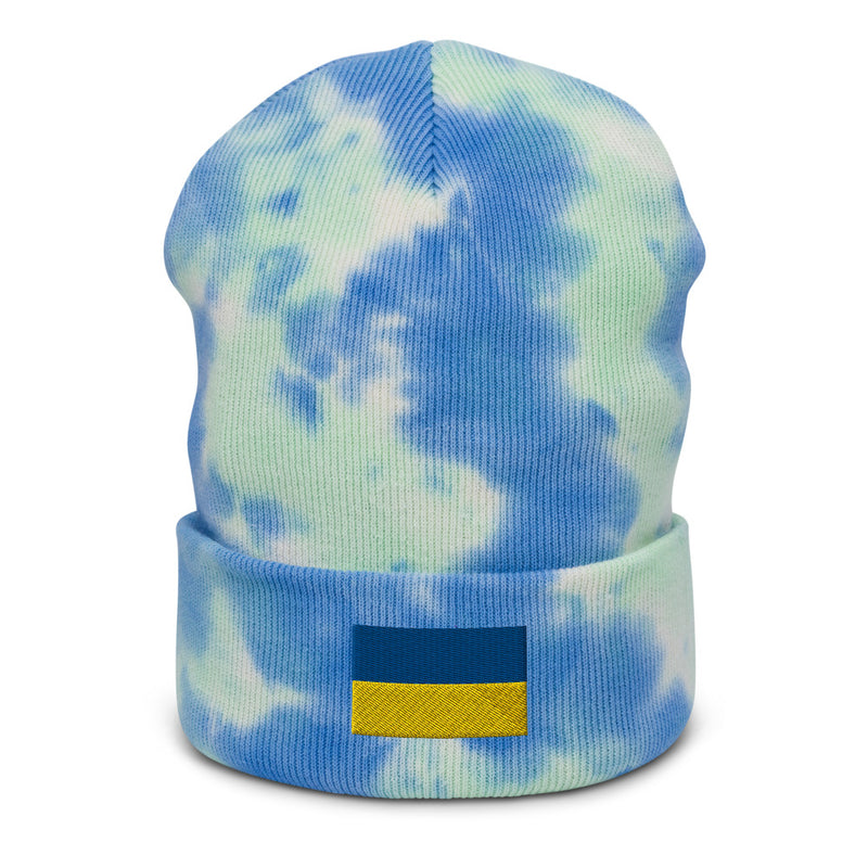 Flag of Ukraine Tie Dye Beanie