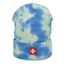 Switzerland Flag Tie Dye Beanie