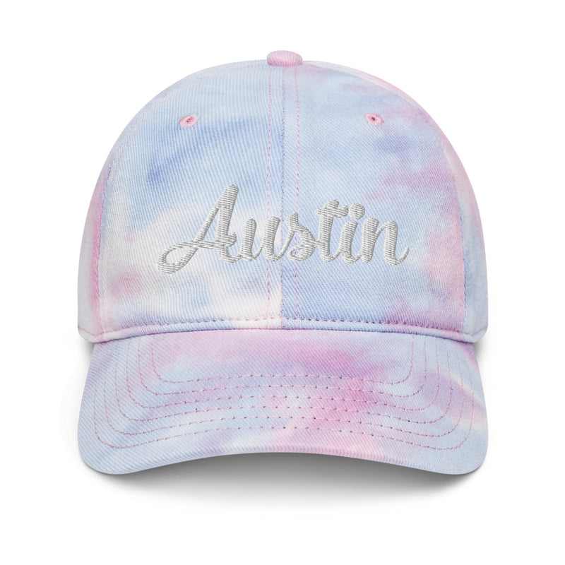 Script Austin TX Tie Dye Dad Hat