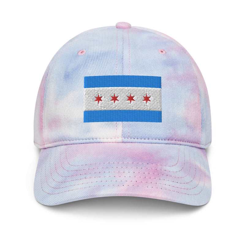 Chicago Flag Tie Dye Dad Hat