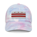 Washington DC Flag Tie Dye Dad Hat.