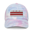 Washington DC Flag Tie Dye Dad Hat.