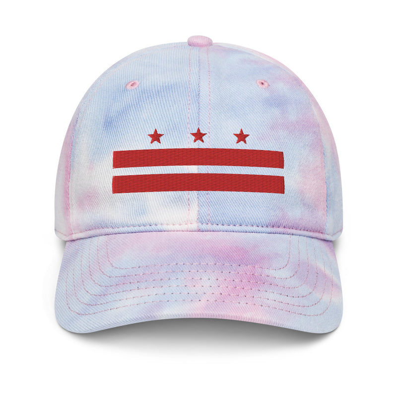 Washington D.C. Stars and Bars Flag Tie Dye Dad Hat