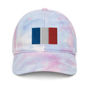 France Flag Tie Dye Dad Hat