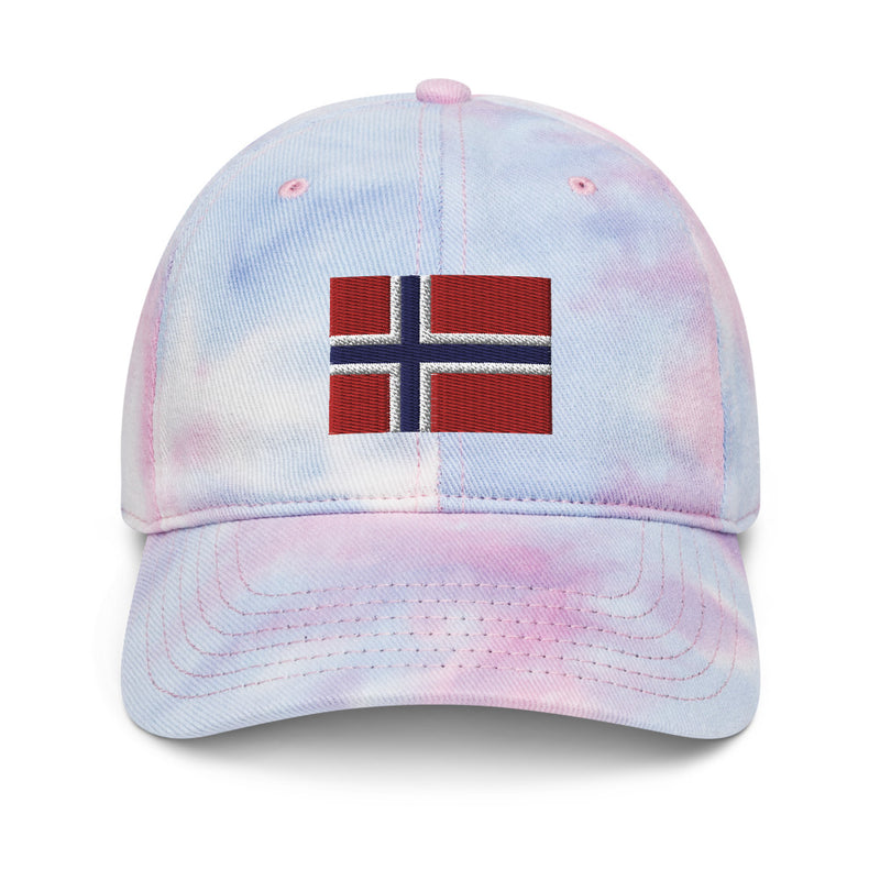 Norway Flag Tie Dye Dad Hat