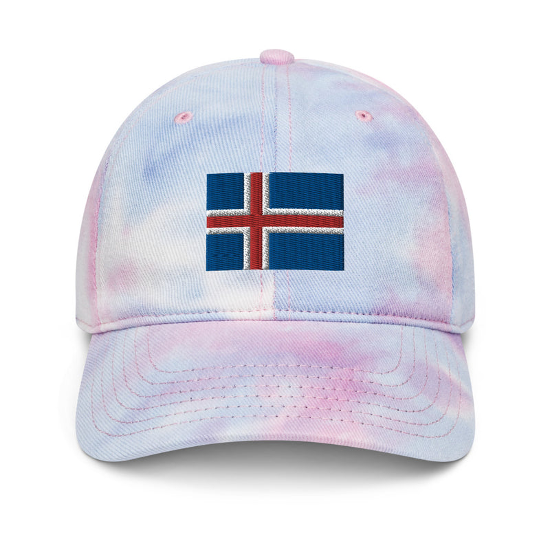Iceland Flag Tie Dye Dad Hat