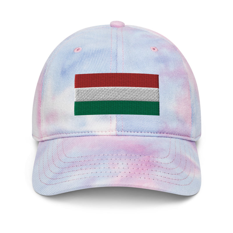 Hungary Flag Tie Dye Dad Hat