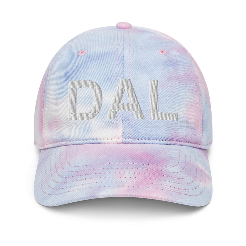 DAL Dallas Airport Code Tie Dye Dad Hat