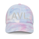 AVL Asheville NC Airport Code Tie Dye Dad Hat