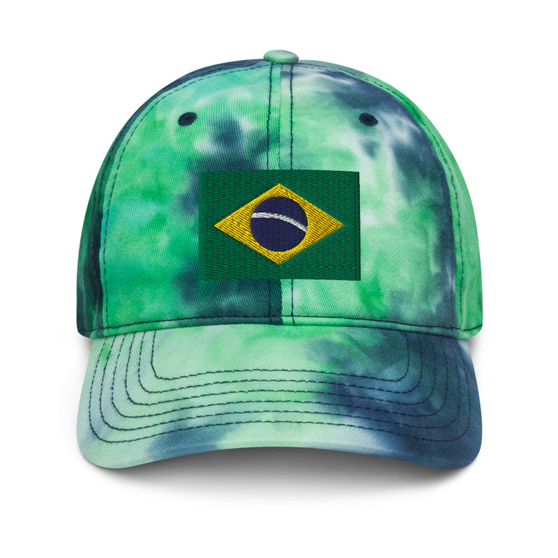 Brail Flag Tie Dye Dad Hat