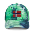 Norway Flag Tie Dye Dad Hat