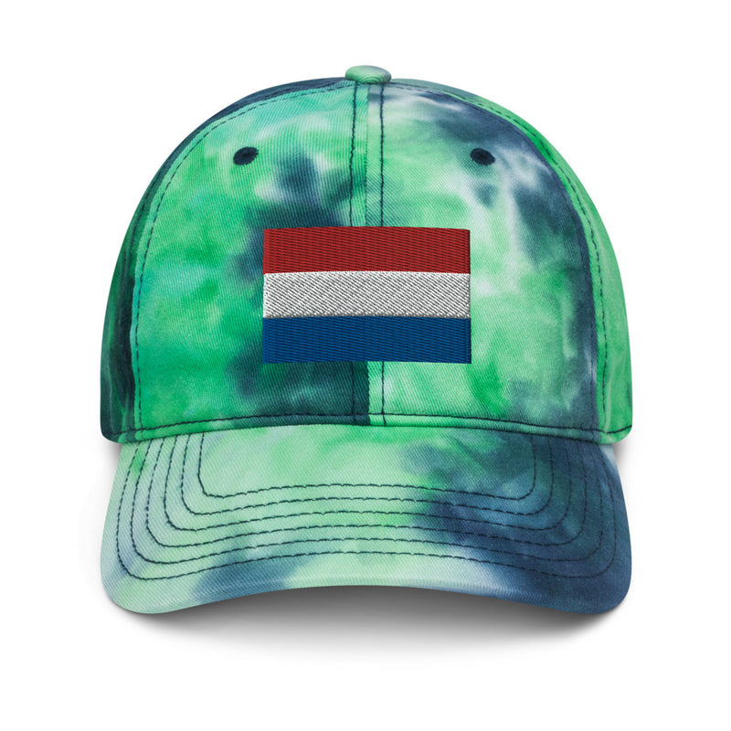 Netherlands Flag Tie Dye Dad Hat