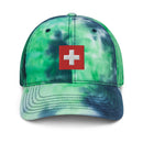 Switzerland Flag Tie Dye Dad Hat
