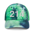 214 Dallas Area Code Tie Dye Dad Hat