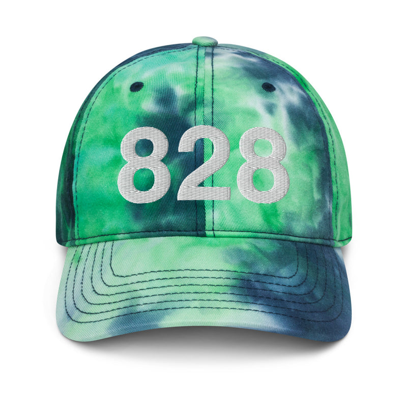 828 Asheville NC Area Code Tie Dye Dad Hat