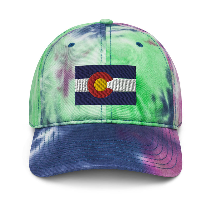 Colorado Flag Tie Dye Dad Hat