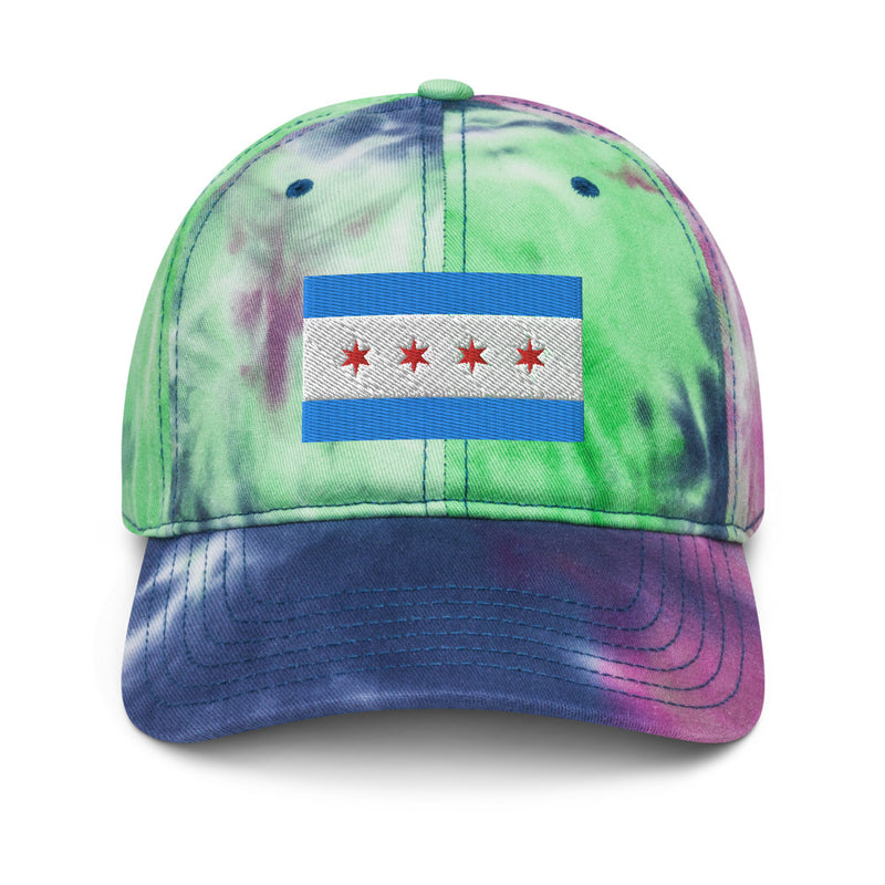 Chicago Flag Tie Dye Dad Hat