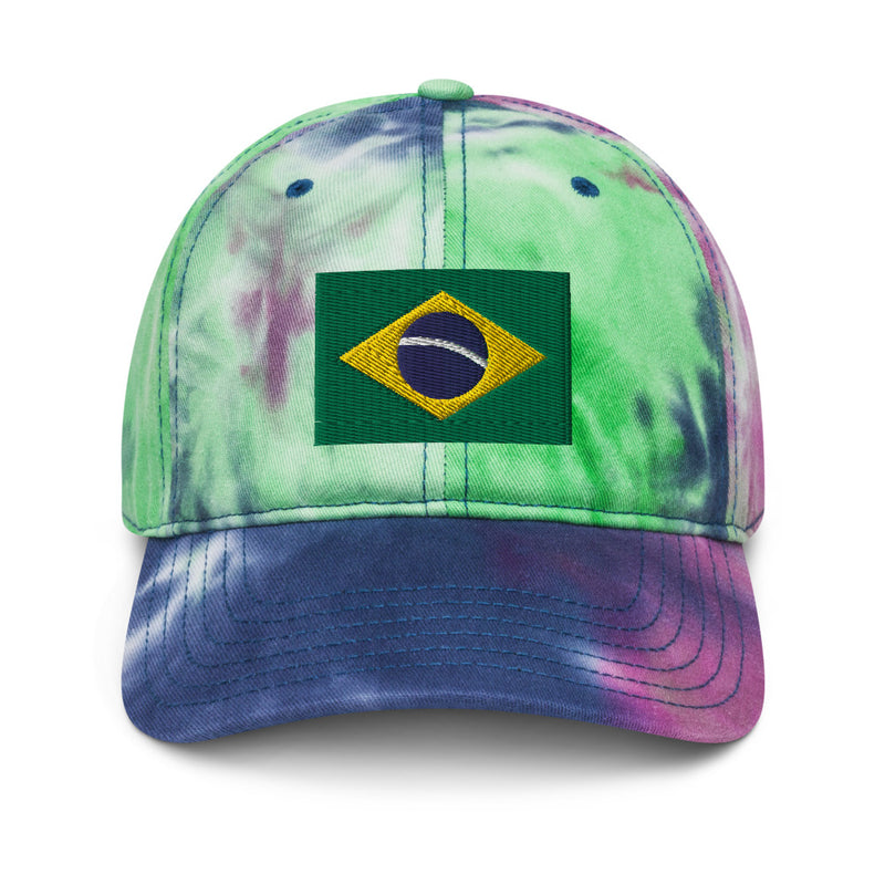 Brail Flag Tie Dye Dad Hat