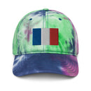 France Flag Tie Dye Dad Hat
