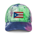 Puerto Rico Flag Tie Dye Dad Hat