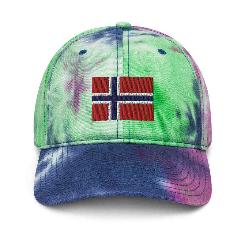 Norway Flag Tie Dye Dad Hat