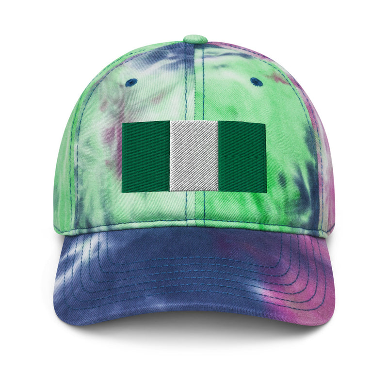 Nigeria Flag Tie Dye Dad Hat