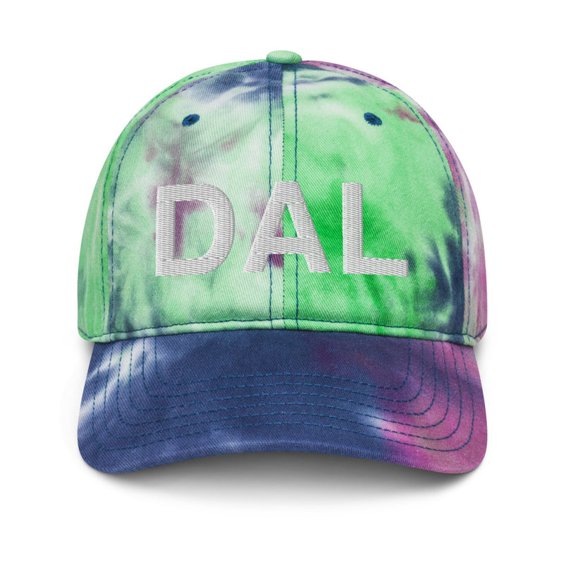 DAL Dallas Airport Code Tie Dye Dad Hat