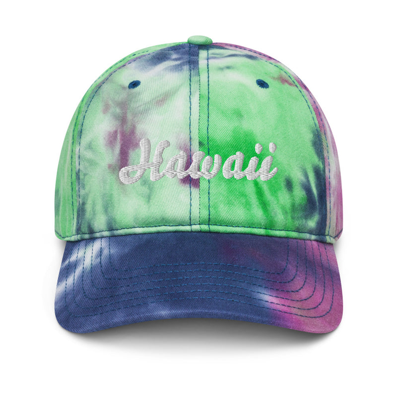 Cursive Hawaii Tie Dye Dad Hat