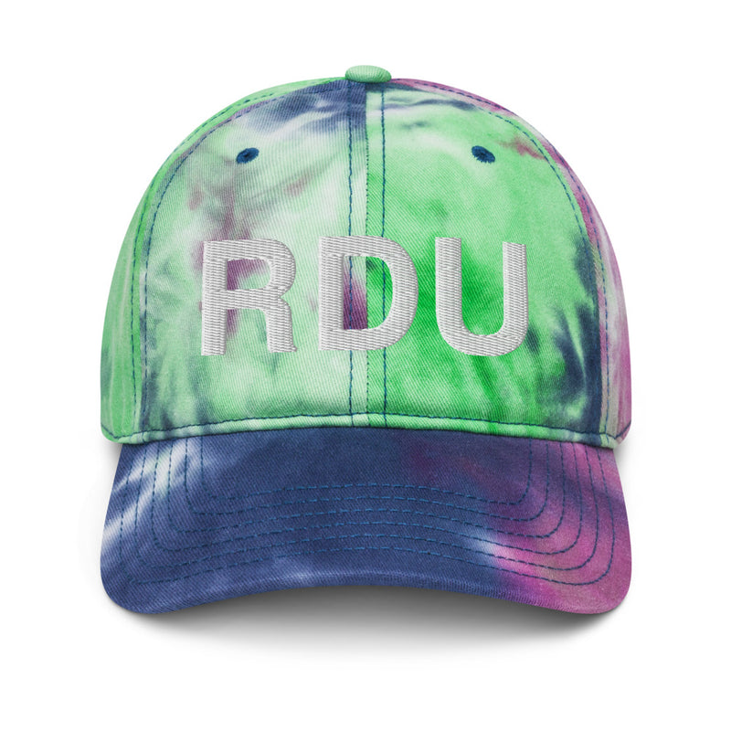 RDU Raleigh NC Airport Code Tie Dye Dad Hat