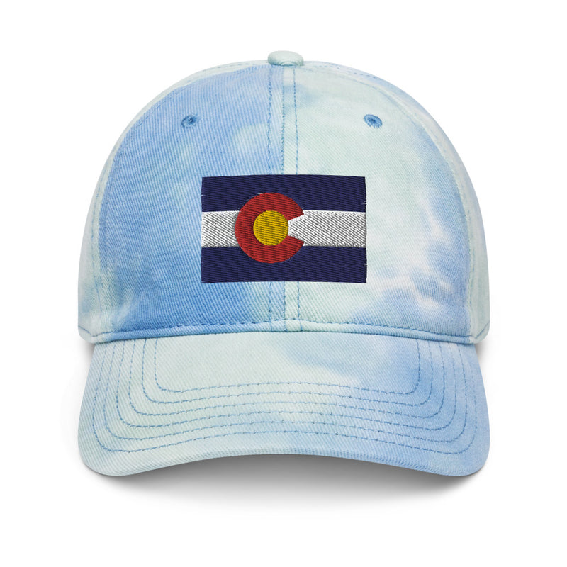 Colorado Flag Tie Dye Dad Hat