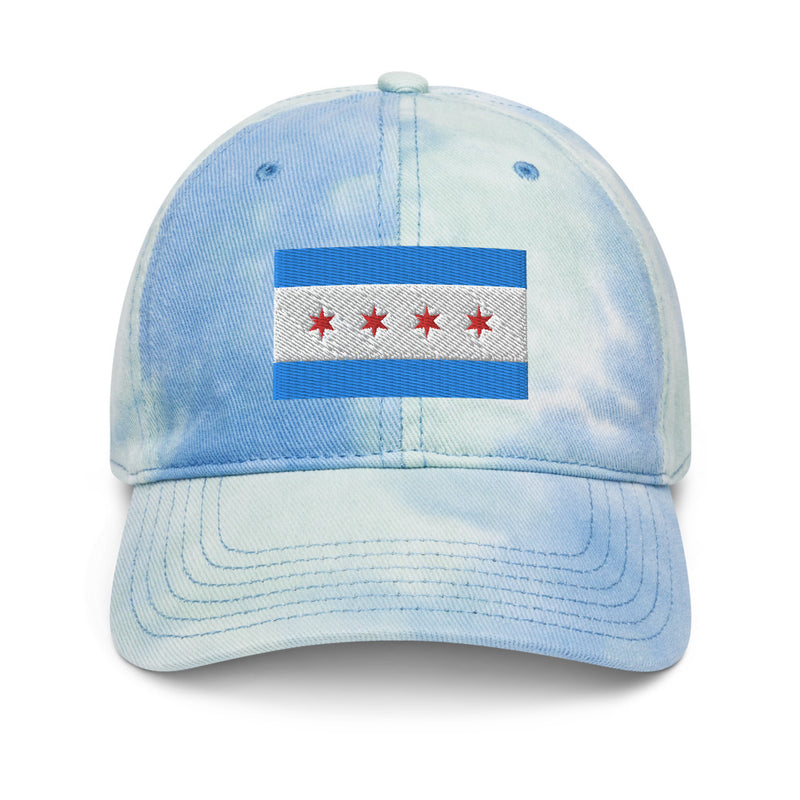 Chicago Flag Tie Dye Dad Hat