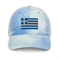 Greek Flag Tie Dye Dad Hat