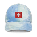 Switzerland Flag Tie Dye Dad Hat
