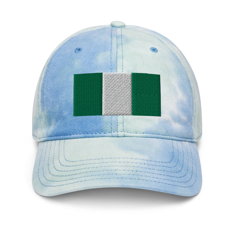 Nigeria Flag Tie Dye Dad Hat