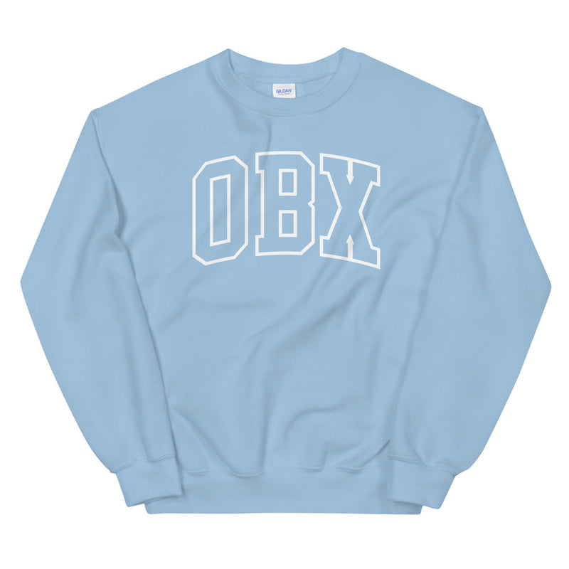 OBX Outer Banks NC Collegiate Style Sweatshirt