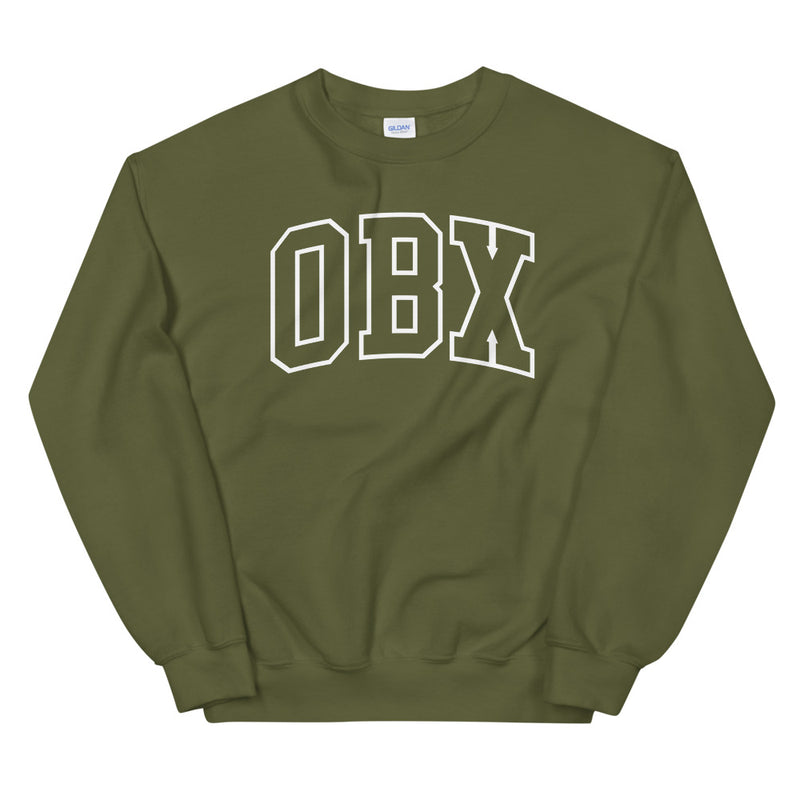 OBX Outer Banks NC Collegiate Style Sweatshirt